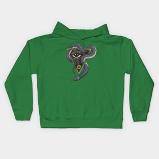 Snake One Eye Illustration Kids Hoodie